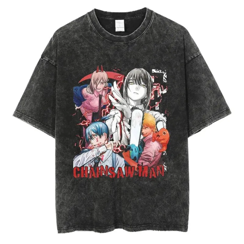 Chainsaw Man Chainsaw Heroes Vintage T-Shirt | Otakumise