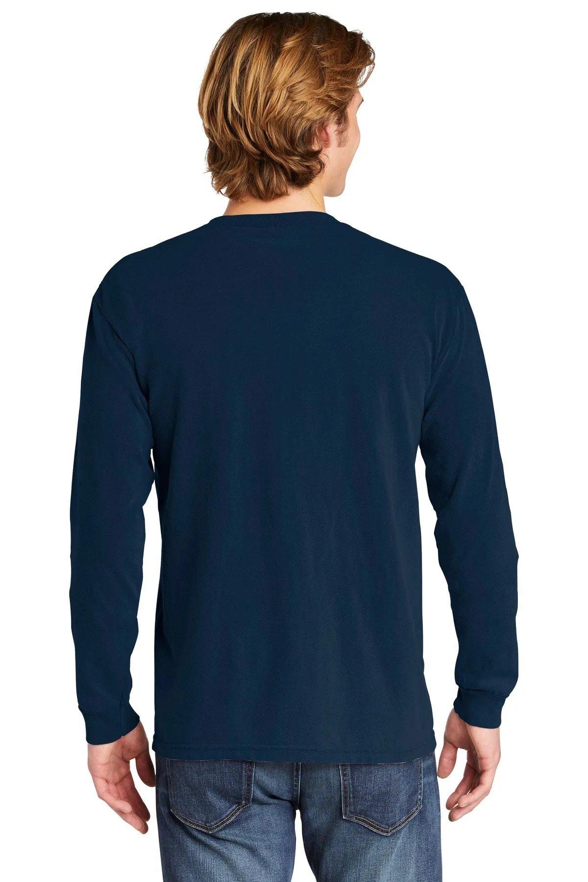 Comfort Colors Men's Heavyweight Ring Spun Long Sleeve Pocket Tee. 4410