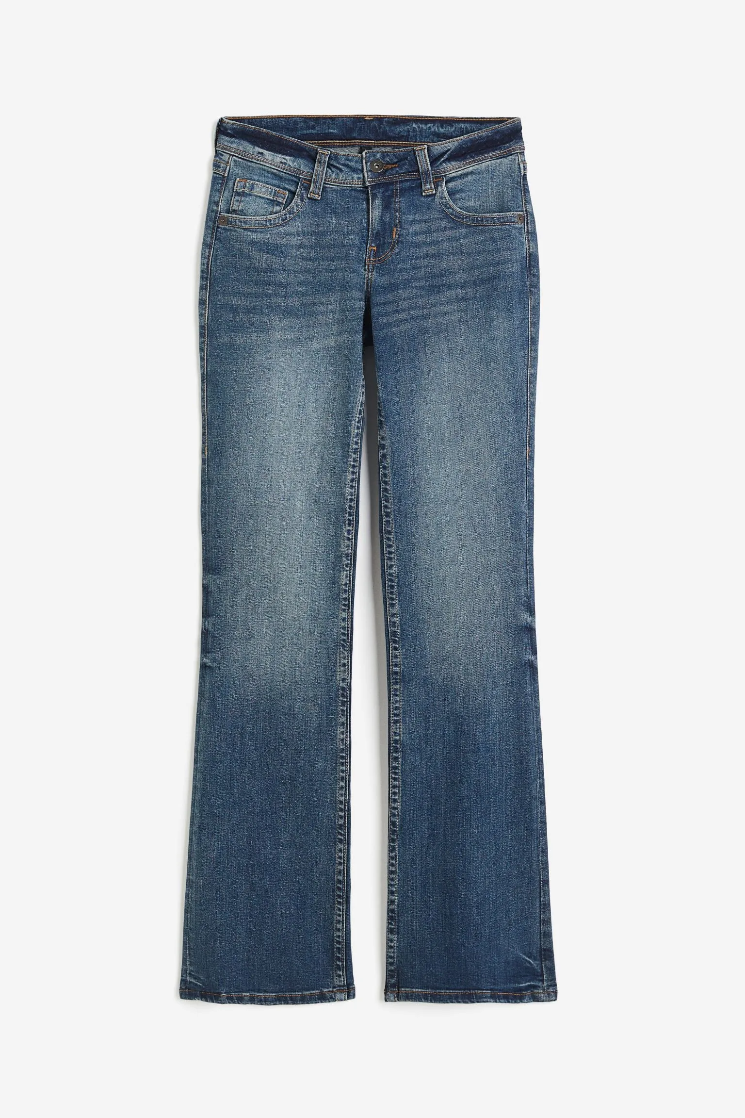 H&M Flared Low Jeans, dark blue