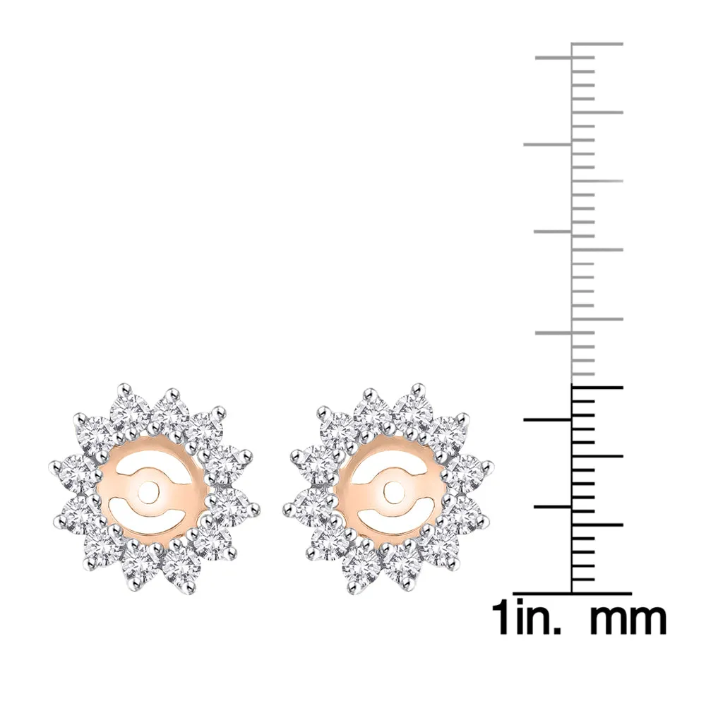 KATARINA Diamond Floral Earring Jackets (1 cttw)