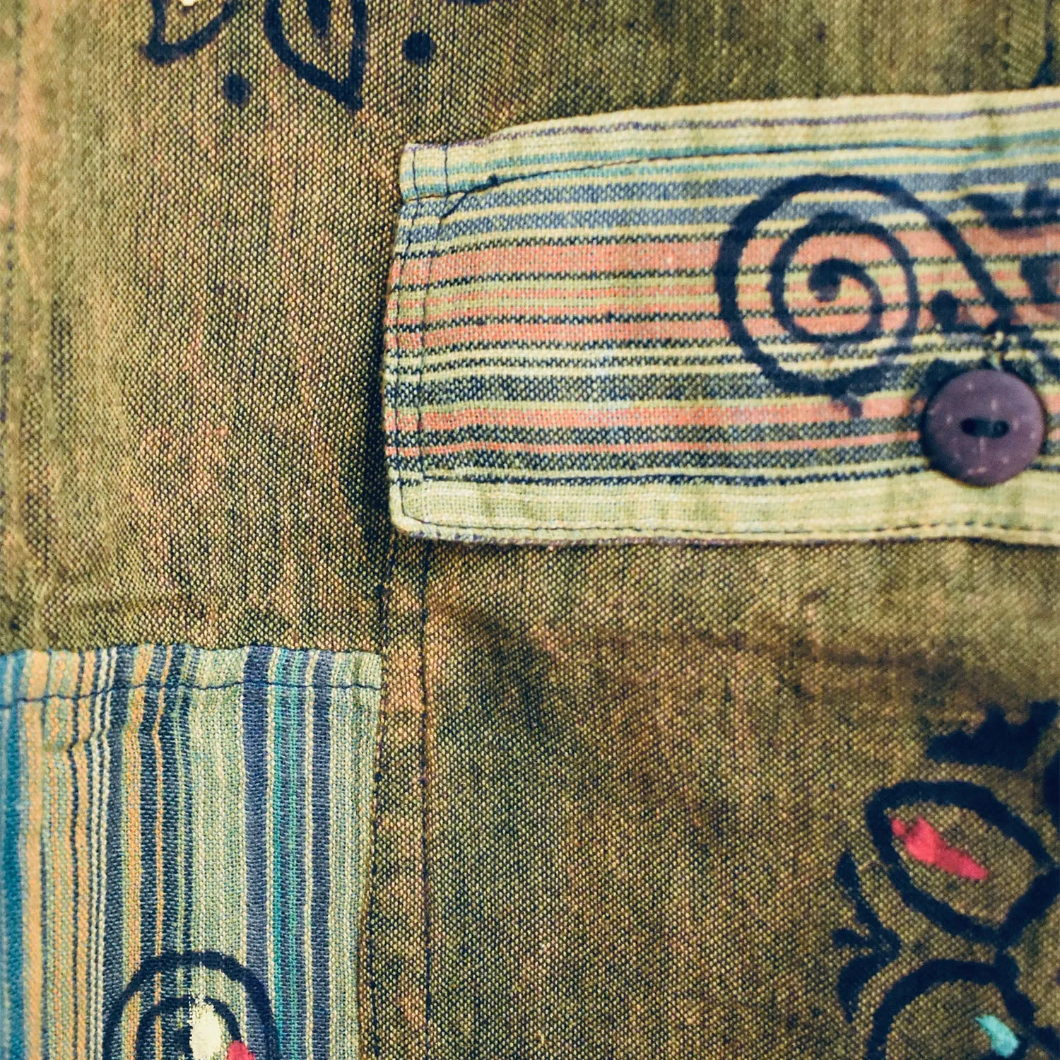 Patchwork Stamped Trousers Ko